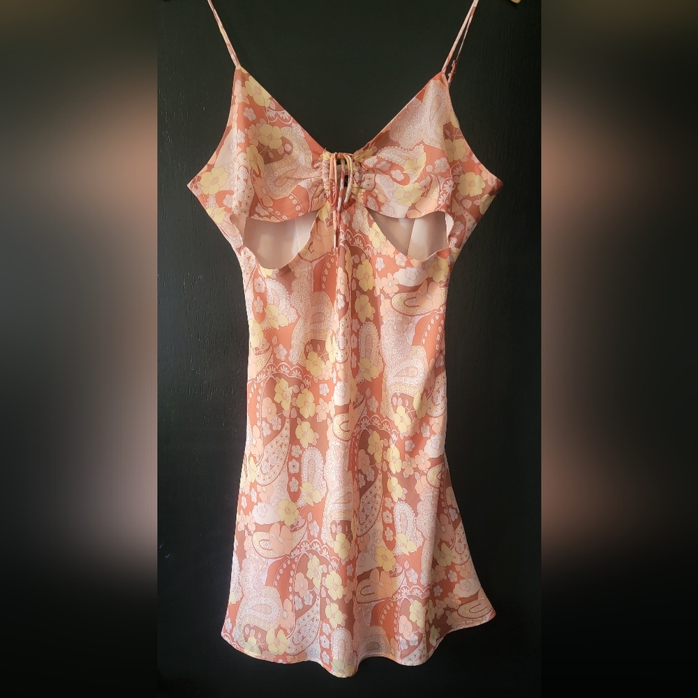 Cotton Candy LA dress, Size Small, Peach 70's Vibes